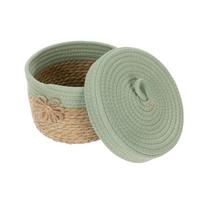 Korb Mou -Paz- - Salbeigrün/Naturfarben, KONVENTIONELL, Naturmaterialien/Textil (22/15cm) - James Wood