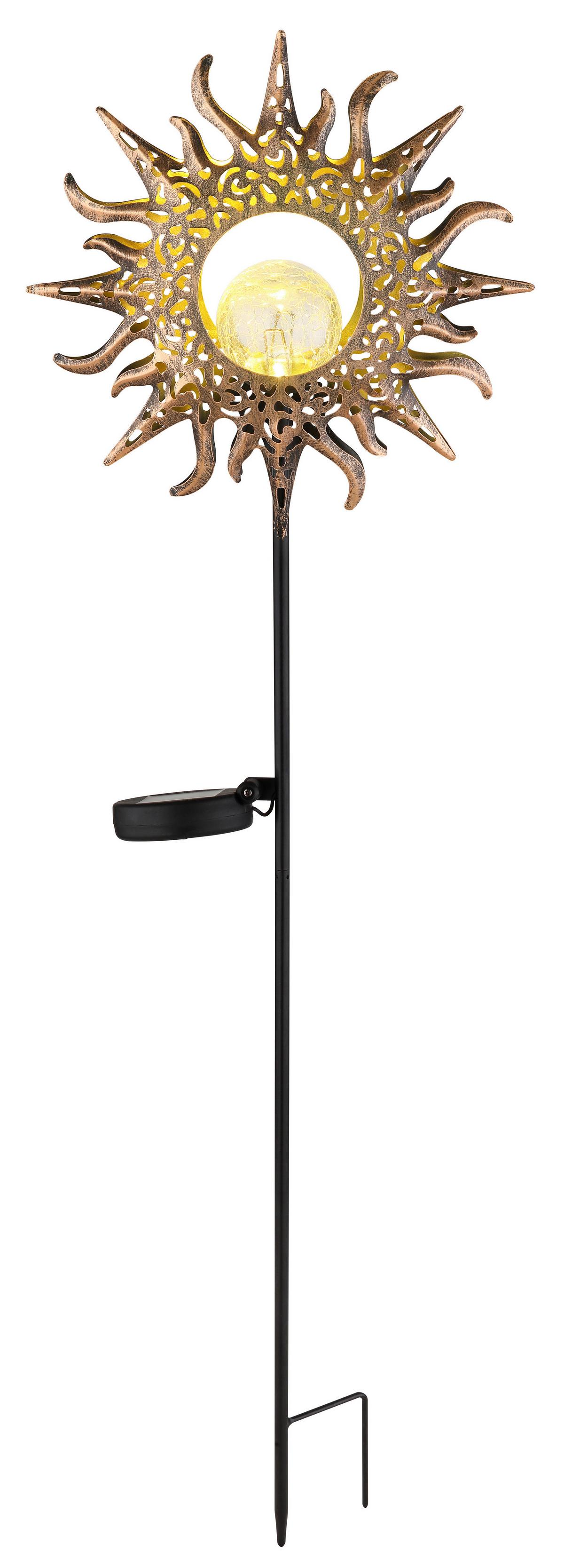 Solarleuchte 36533 - Rostfarben/Transparent, Basics, Glas/Kunststoff (24,2/81,5cm) - Globo