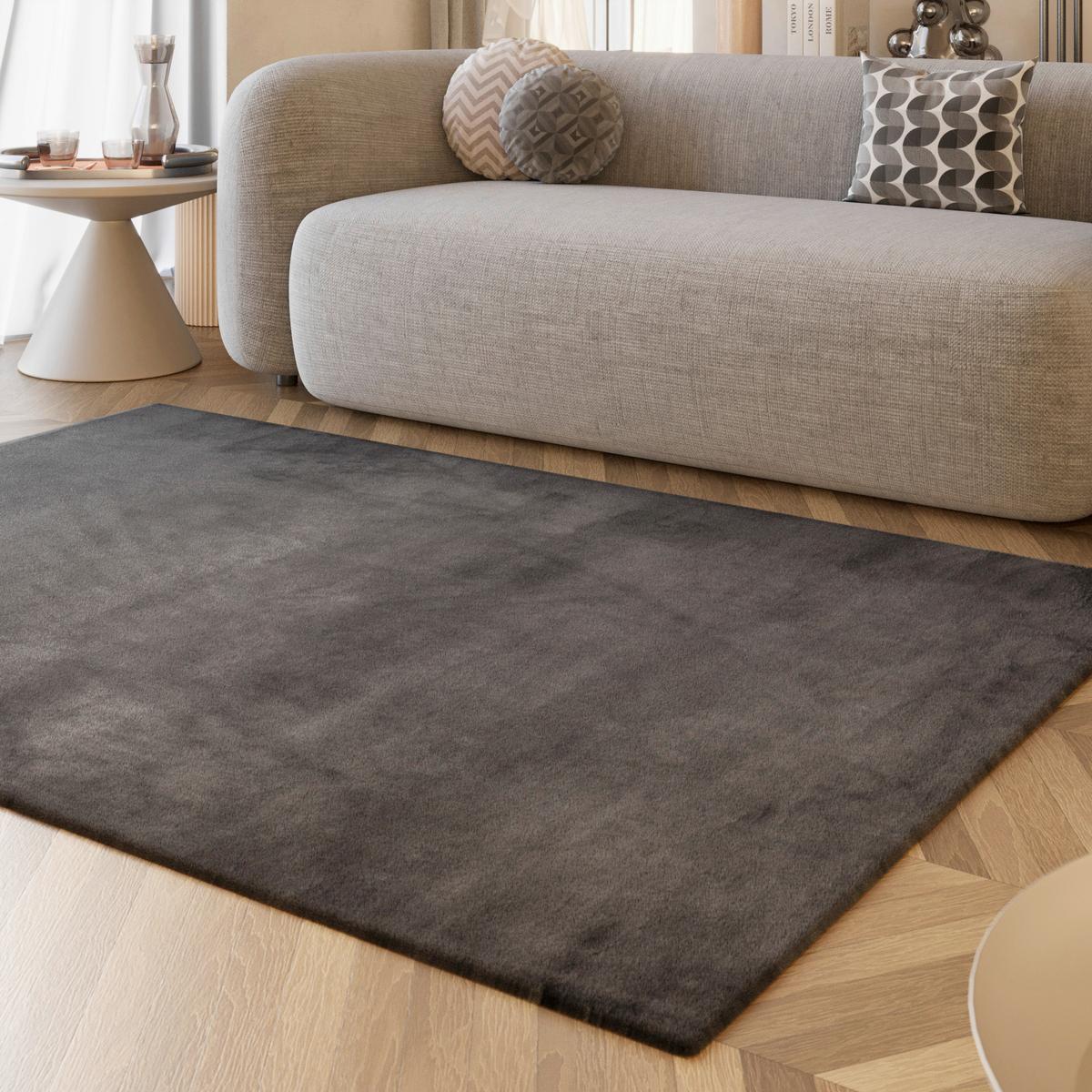 Hochflorteppich Anthrazit, BxL: ca. 200x200 cm - Anthrazit, KONVENTIONELL, Textil (200/200cm) - Esprit