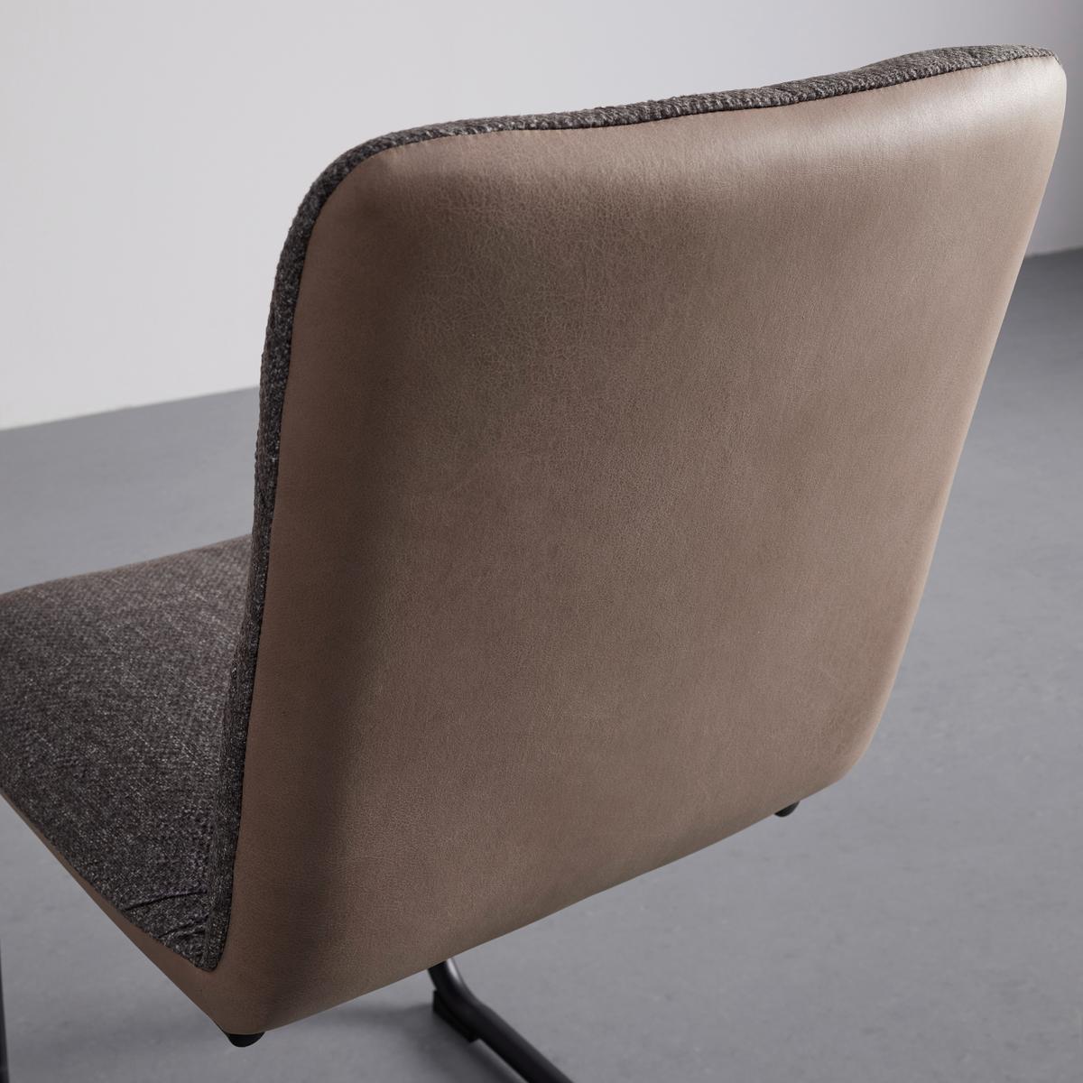 Židle SARAH šedá/hnědá - šedá/černá, Moderní, kov/dřevo (49/88/59cm) - Bessagi Home