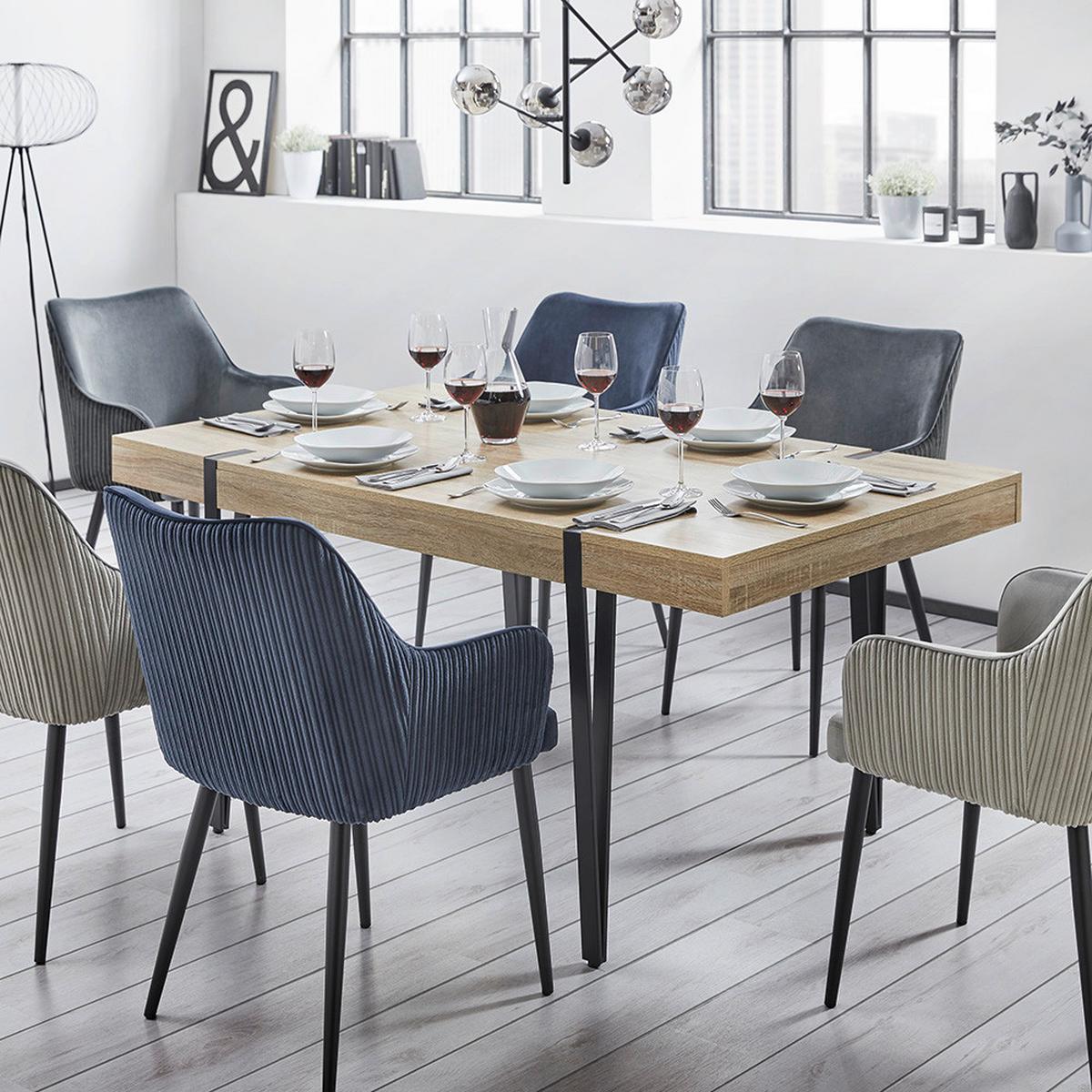 Zamatová stolička Caria tmavosivá - čierna/tmavosivá, Modern, kov/drevo (57/89/60cm) - Bessagi Home