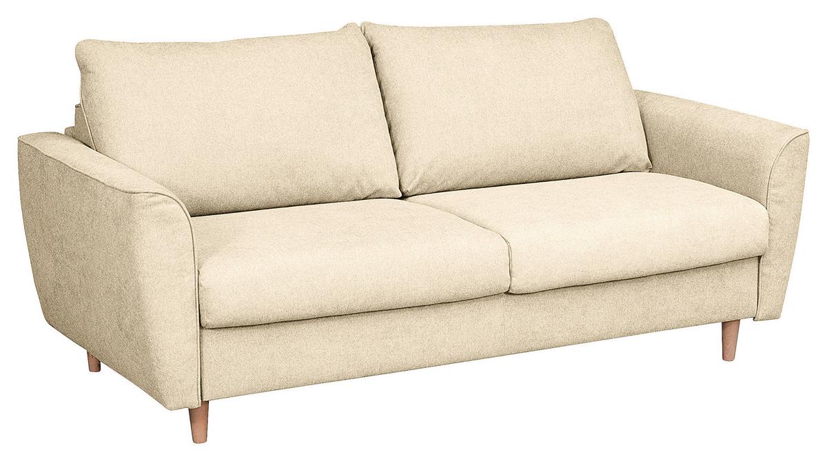 Schlafsofa Winter Creme B: 195 cm - Buchefarben/Creme, Design, Textil (195/90/102cm) - Livetastic