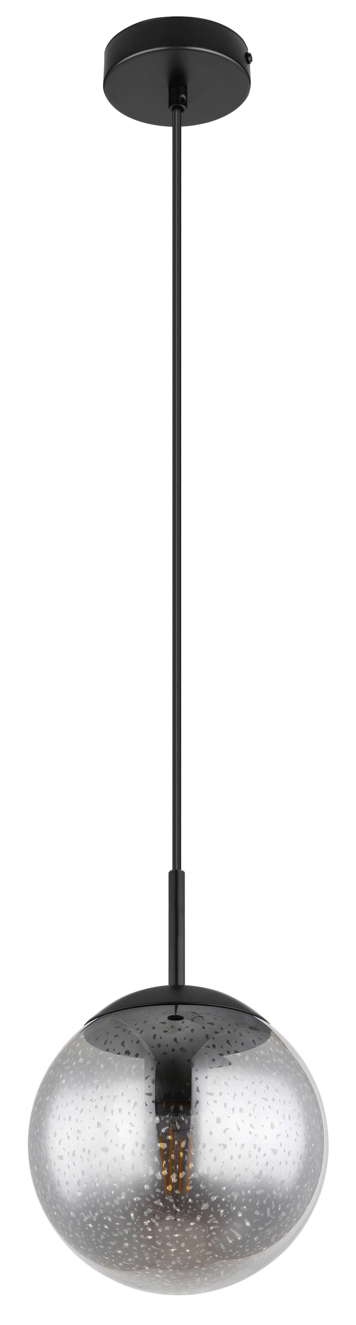 Hängeleuchte 15881h - Schwarz/Grau, Design, Glas/Kunststoff (20/120cm) - Globo