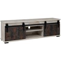 TV-Element Sevilla B: 160 cm Kiefer Dekor/Dunkelbraun - Schwarz, Basics, Holzwerkstoff (160/50/40cm) - MID.YOU