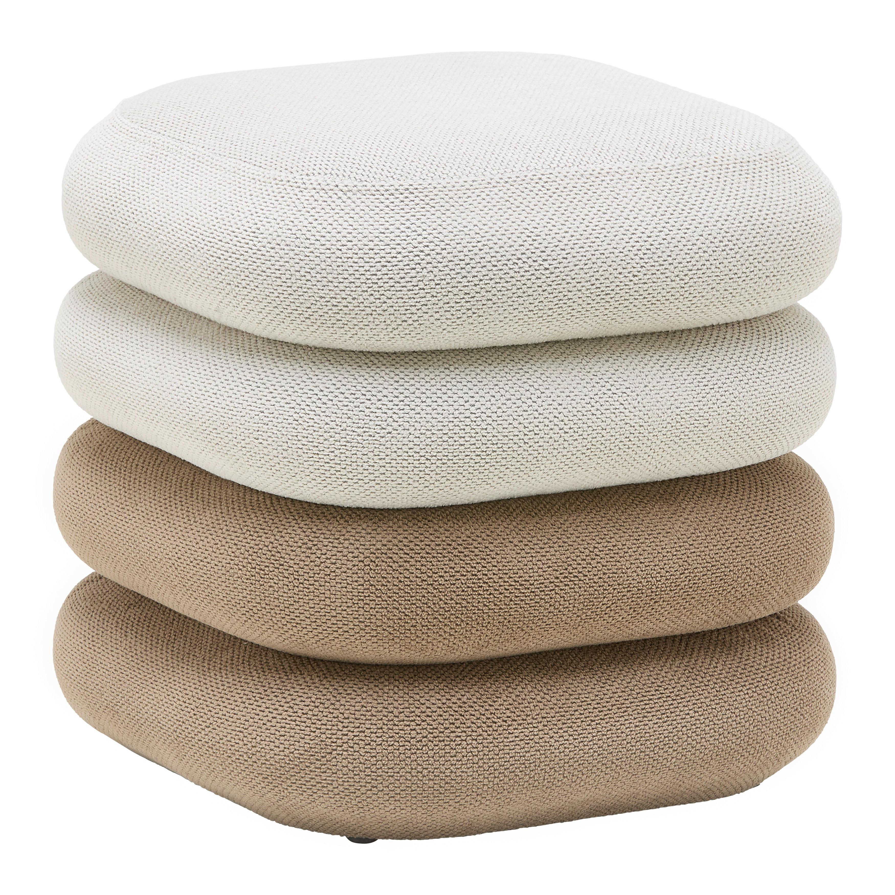 Taburetka SOPHIE, svetlohnedá/hnedá ženilka - hnedá/svetlohnedá, Modern, kompozitné drevo/textil (39,5/40/39,5cm) - Mömax