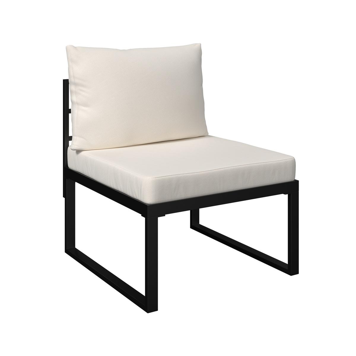 TERASOVÁ SEDACIA SÚPRAVA ADRIANO - čierna/farba akácie, Modern, kov/drevo - Bessagi Garden