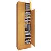 Schuhschrank Lona XXL Buche Dekor B: 70 cm - Buchefarben/Schwarz, MODERN, Holzwerkstoff (70/240/39cm) - MID.YOU
