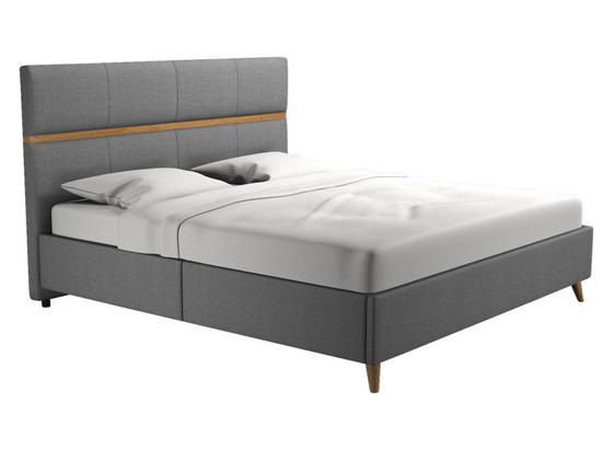 Polsterbett Munich 180x200 Hellgrau - Walnussfarben/Schwarz, MODERN, Holz/Textil (187.5/115/213cm) Polsterbett Munich 180x200 Hellgrau - Walnussfarben/Schwarz, MODERN, Holz/Textil (187.5/115/213cm)