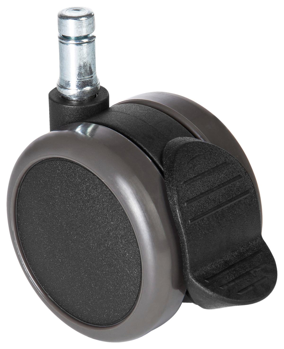 Bürostuhlrollen Rolo Stop Schwarz Ø 6,5 cm 5er-Set - Schwarz, Basics, Kunststoff/Metall (5/7/6,5cm) - MID.YOU