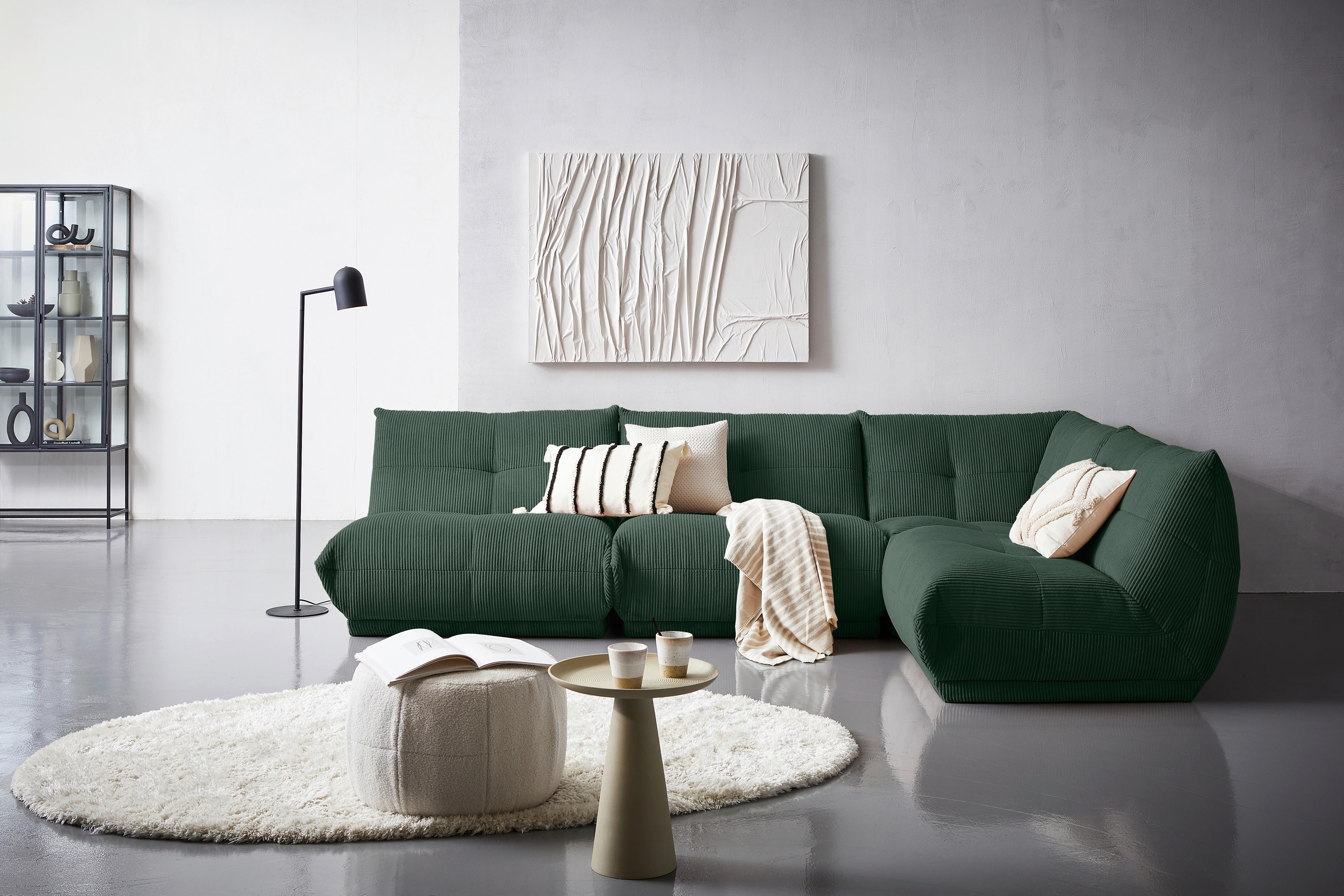 Sofaelement Giselle 2,5 Sofa- Modul Dunkelgrün B: 180 cm - Dunkelgrün, Trend, Textil (180/80/112cm) - Livetastic