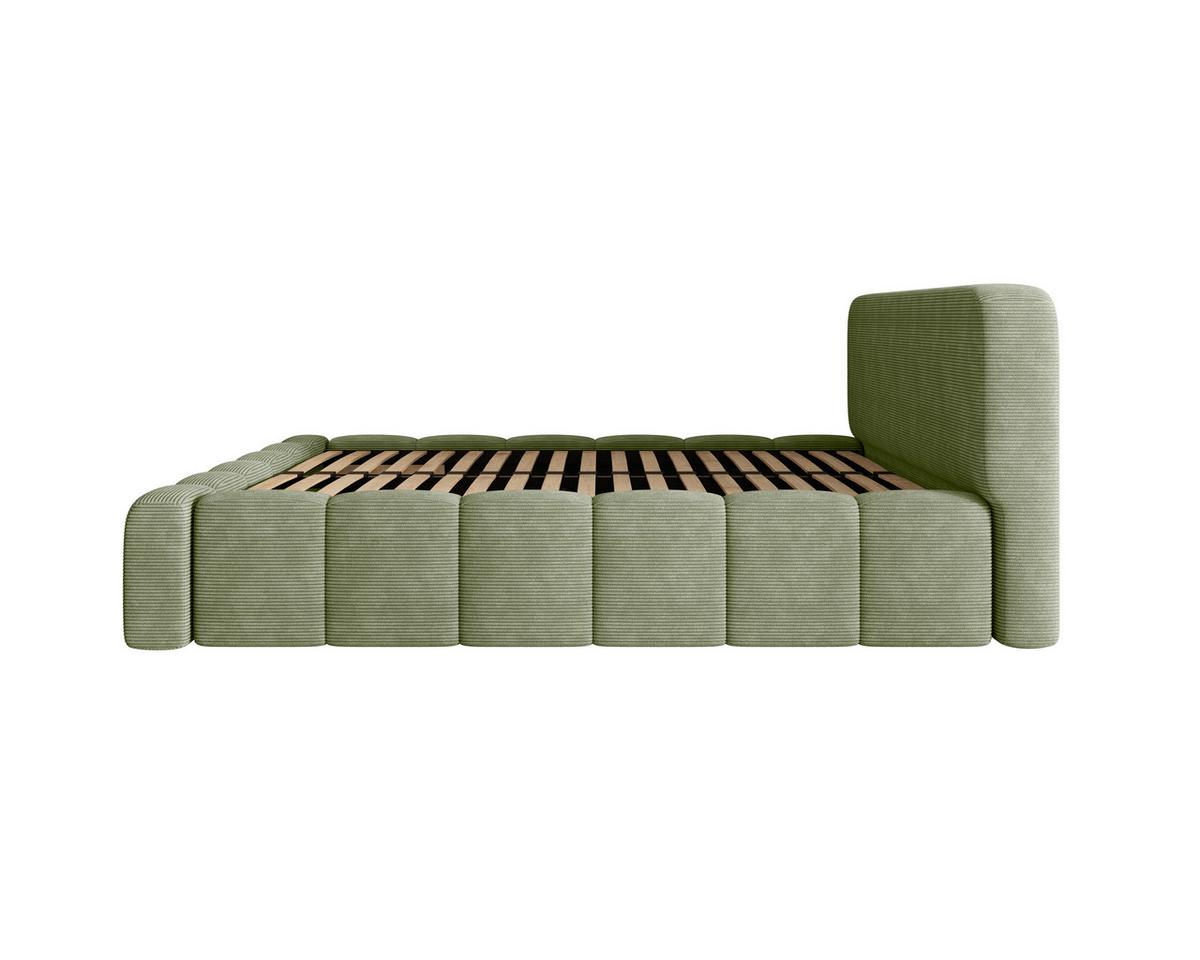 Polsterbett Deli 120 Mint LF: 120x200cm - Schwarz/Mintgrün, MODERN, Textil/Metall (120/200cm) - MID.YOU