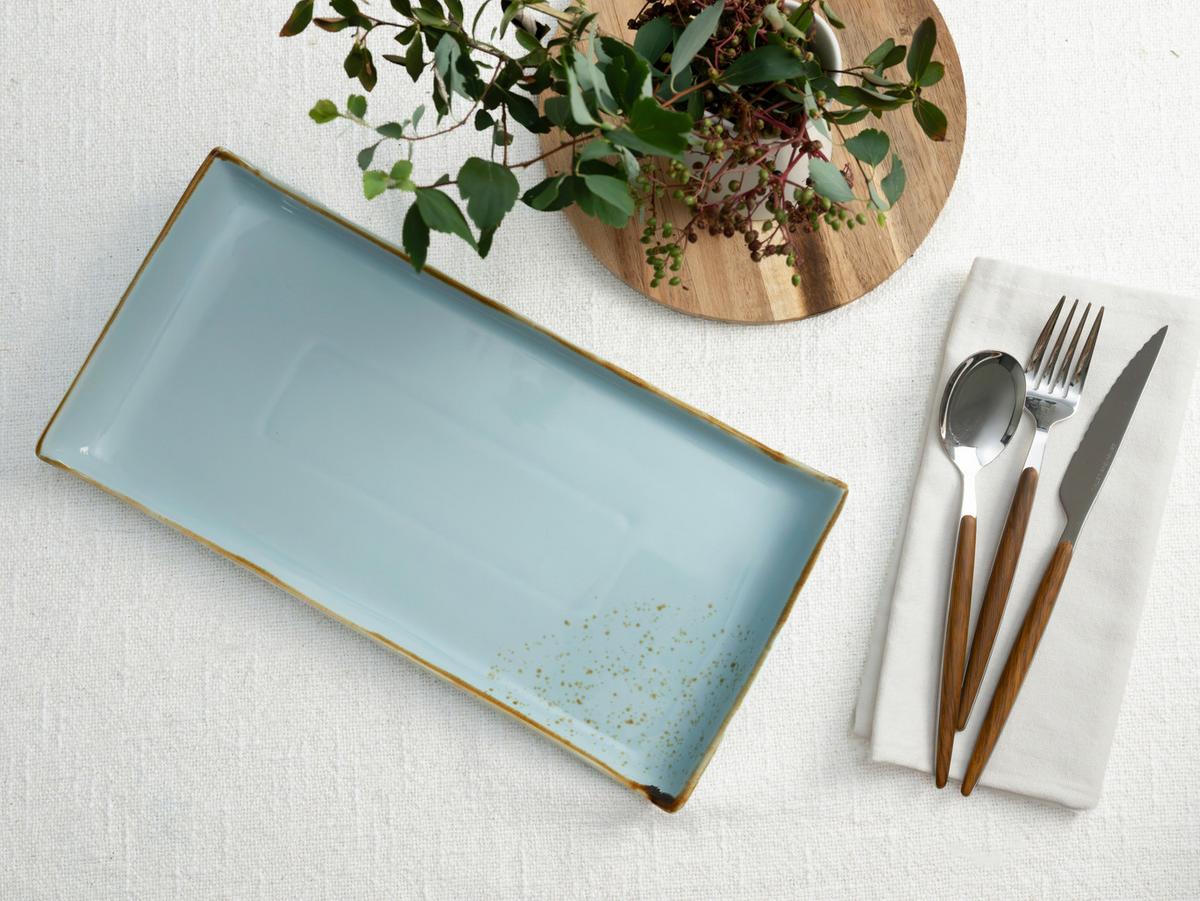 SERVIERPLATTEN-SET 33016 NATURE COLLECTION - Pastellblau, Trend, Keramik (16,5/33cm) - Creatable