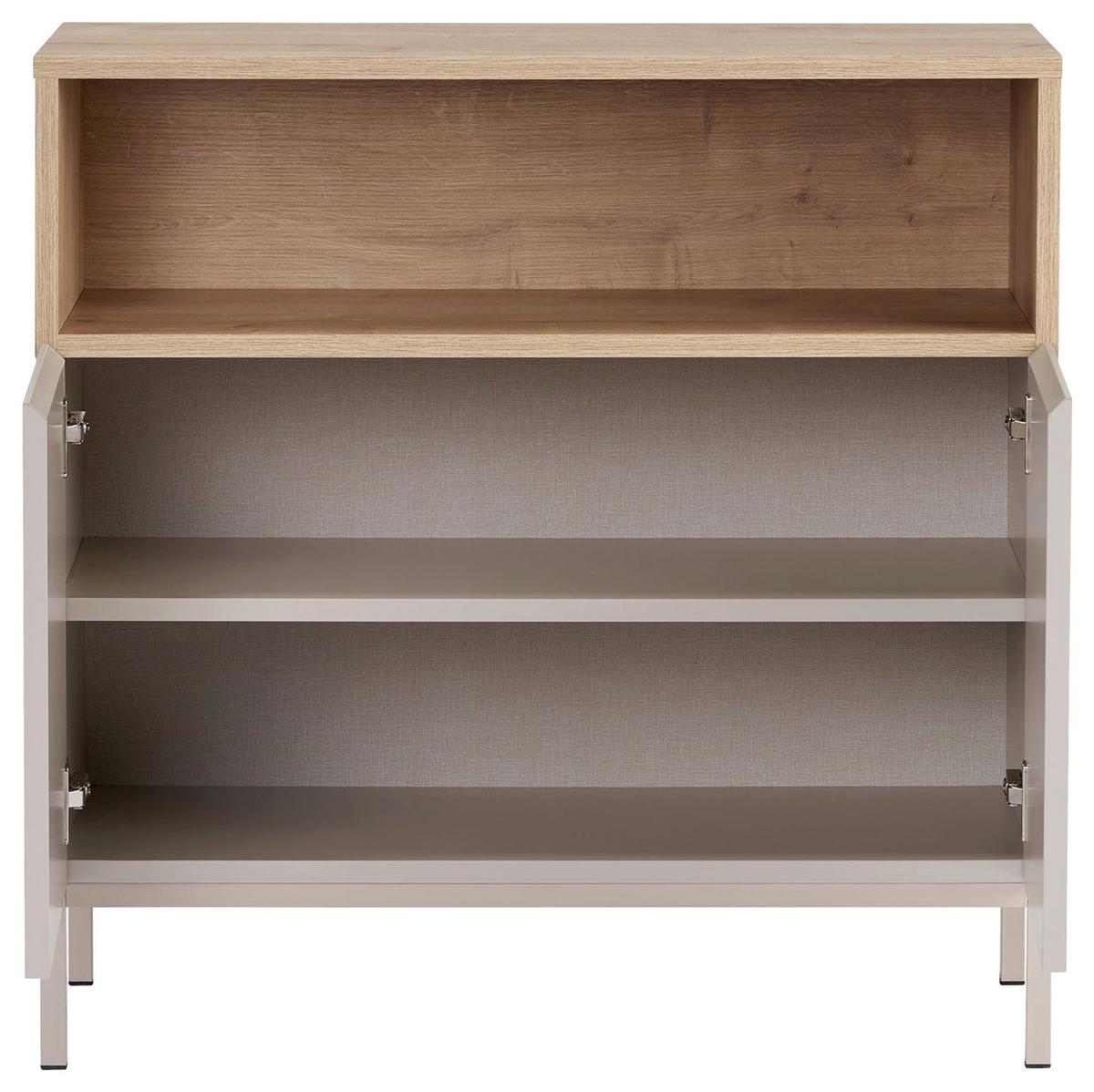 SIDEBOARD Sand-/Eichefarben B: 80cm - Sandfarben/Eichefarben, MODERN, Holzwerkstoff (80/80/40cm)