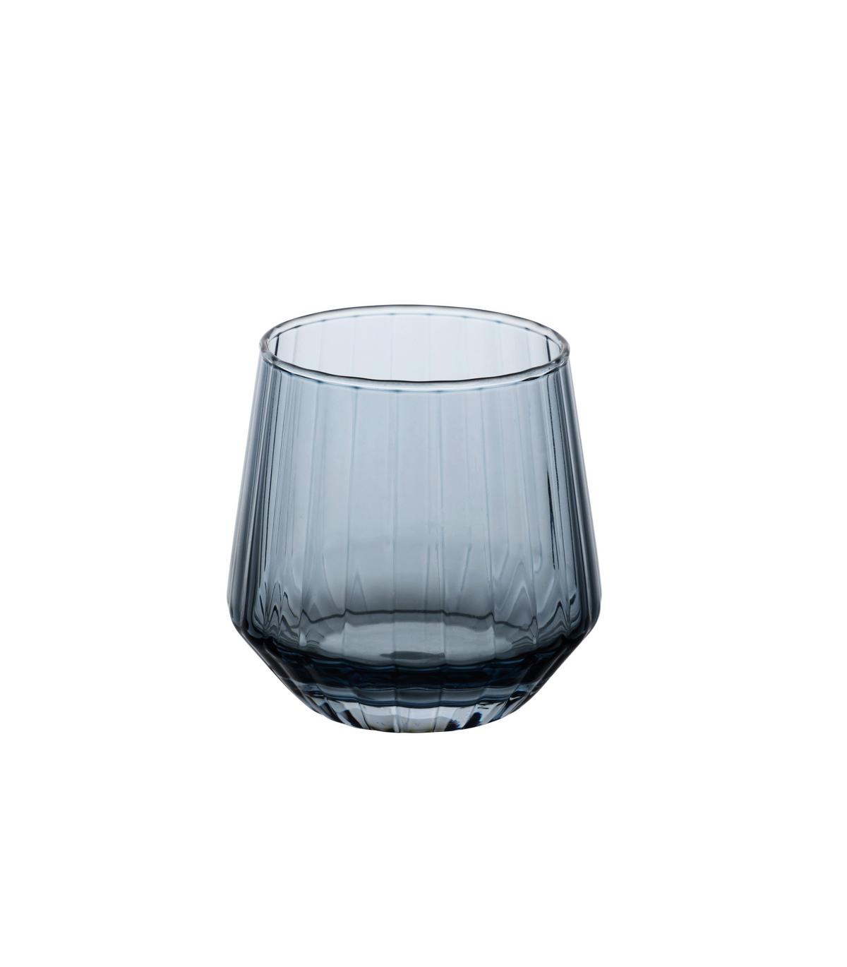 Trinkglas Polli - Blau, Basics, Glas (7/9cm) - Luca Bessoni