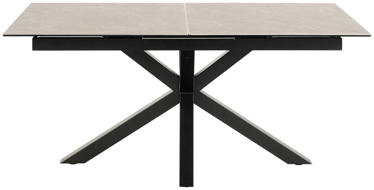 Esstisch Ausziehbar Heaven 168-210x90x76cm Schwarz/grau - Schwarz/Grau, Trend, Keramik/Metall (168-210/90/76cm) - MID.YOU