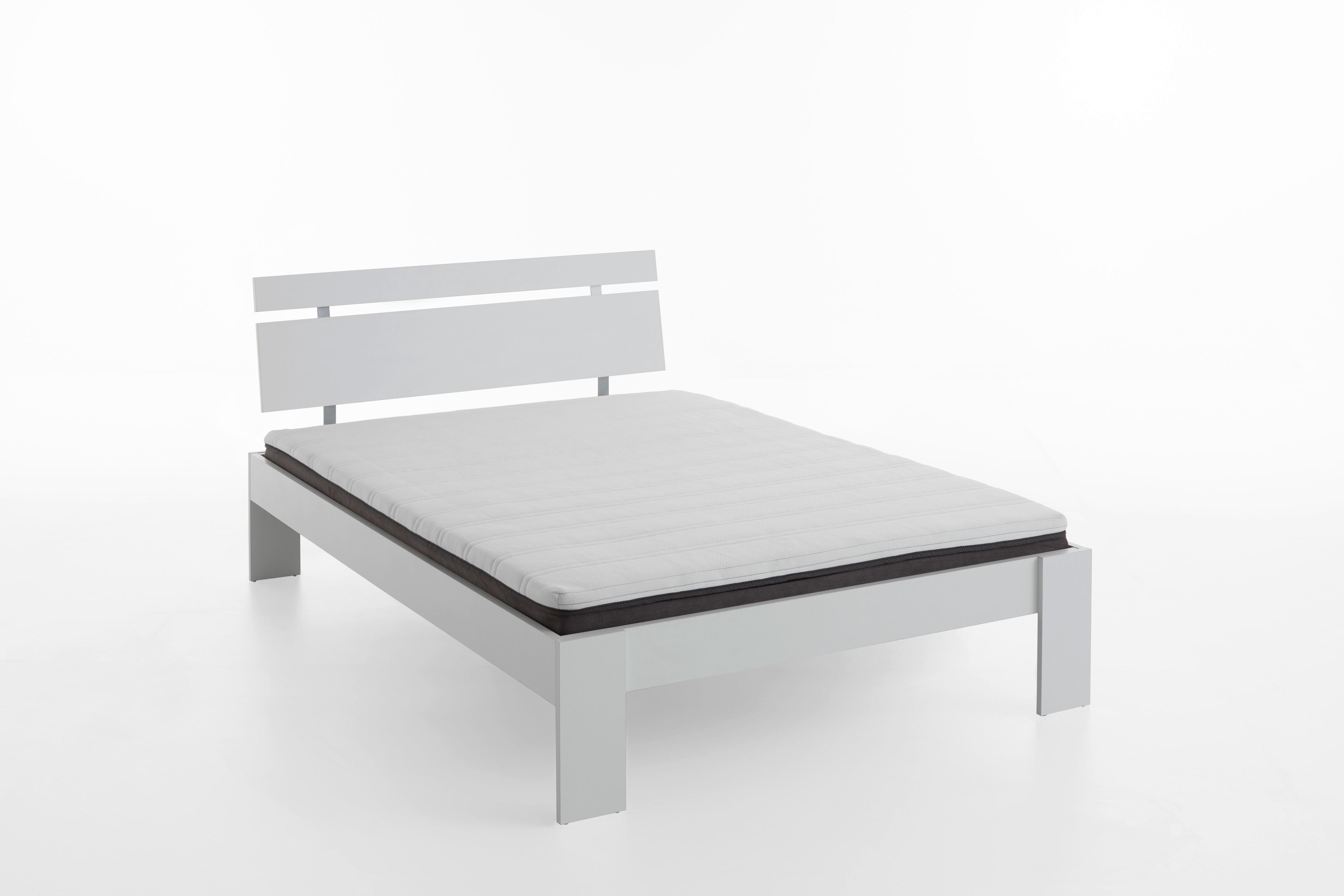 Ágykeret Lian 140/200 Cm - fehér, Basics, faalapú anyag (144,6/77,1/208,1cm) - MID.YOU