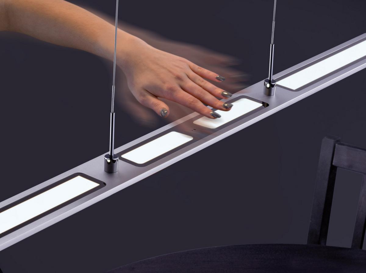 LED-Hängeleuchte Nika Alufarben B: 7 cm - Alufarben, Trend, Metall (100/7/160cm) - Paul Neuhaus