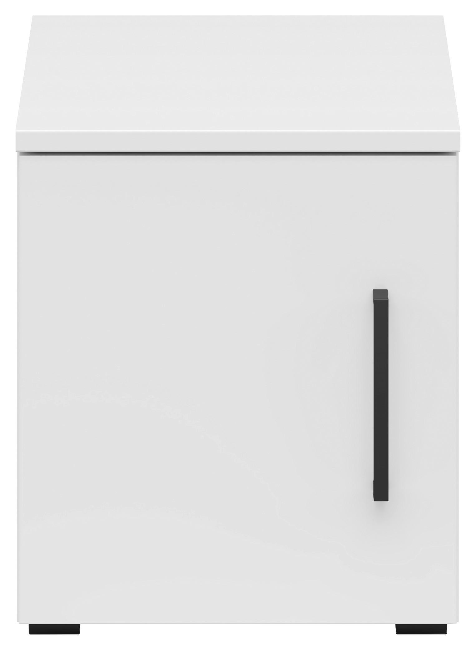 Nástavec na skříň Cabinet š: 30cm - bílá/černá, Moderní, kompozitní dřevo/plast (30/35/40cm)