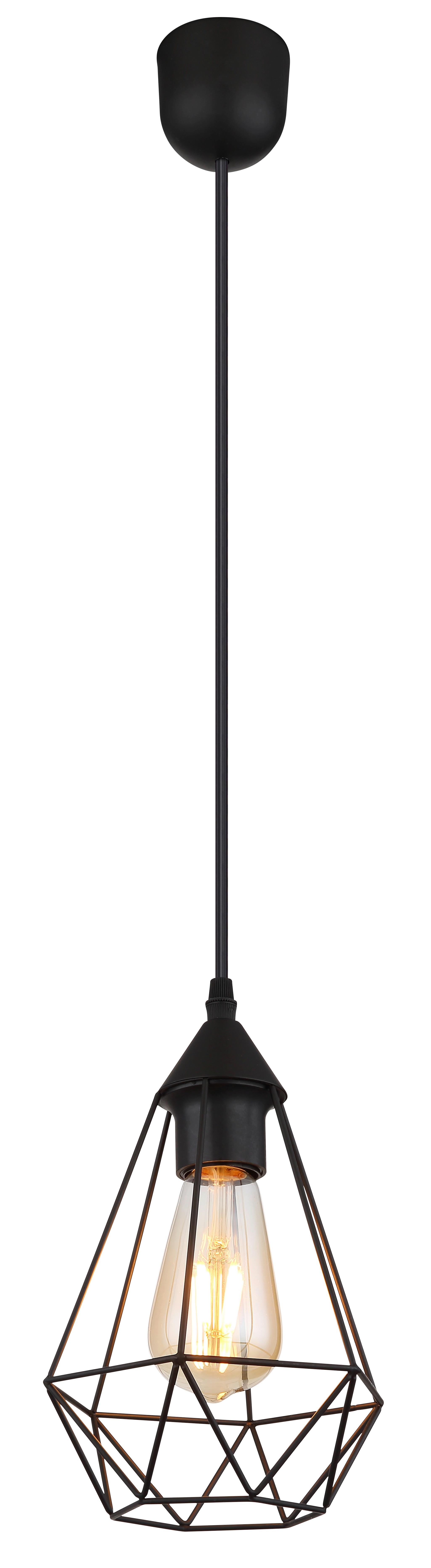 Hängeleuchte 15745h - Schwarz, Design, Metall (17/120cm) - Globo