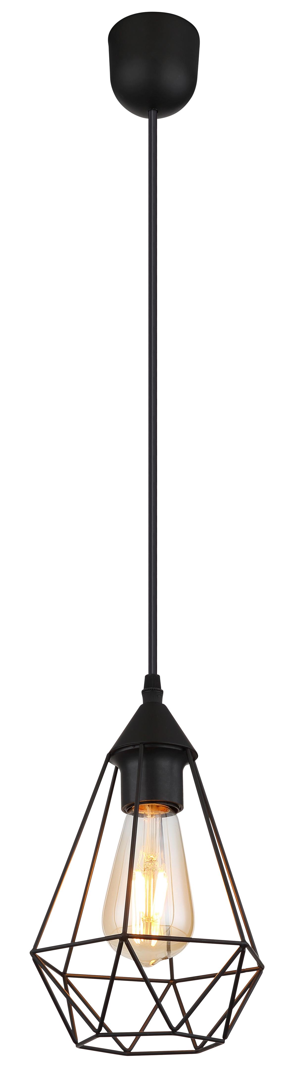 Hängeleuchte 15745h - Schwarz, Design, Metall (17/120cm) - Globo