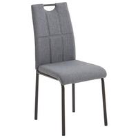 Stuhl Hermine Anthrazit/Schwarz - Anthrazit/Schwarz, KONVENTIONELL, Textil/Metall (41,5/96,5/52,5cm) - P & B
