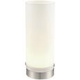 Led Tischlampe Simone dimmbar Silber/Weiß mit Touchdimmer - Silberfarben/Weiß, ROMANTIK / LANDHAUS, Glas/Metall (8/21cm) - James Wood