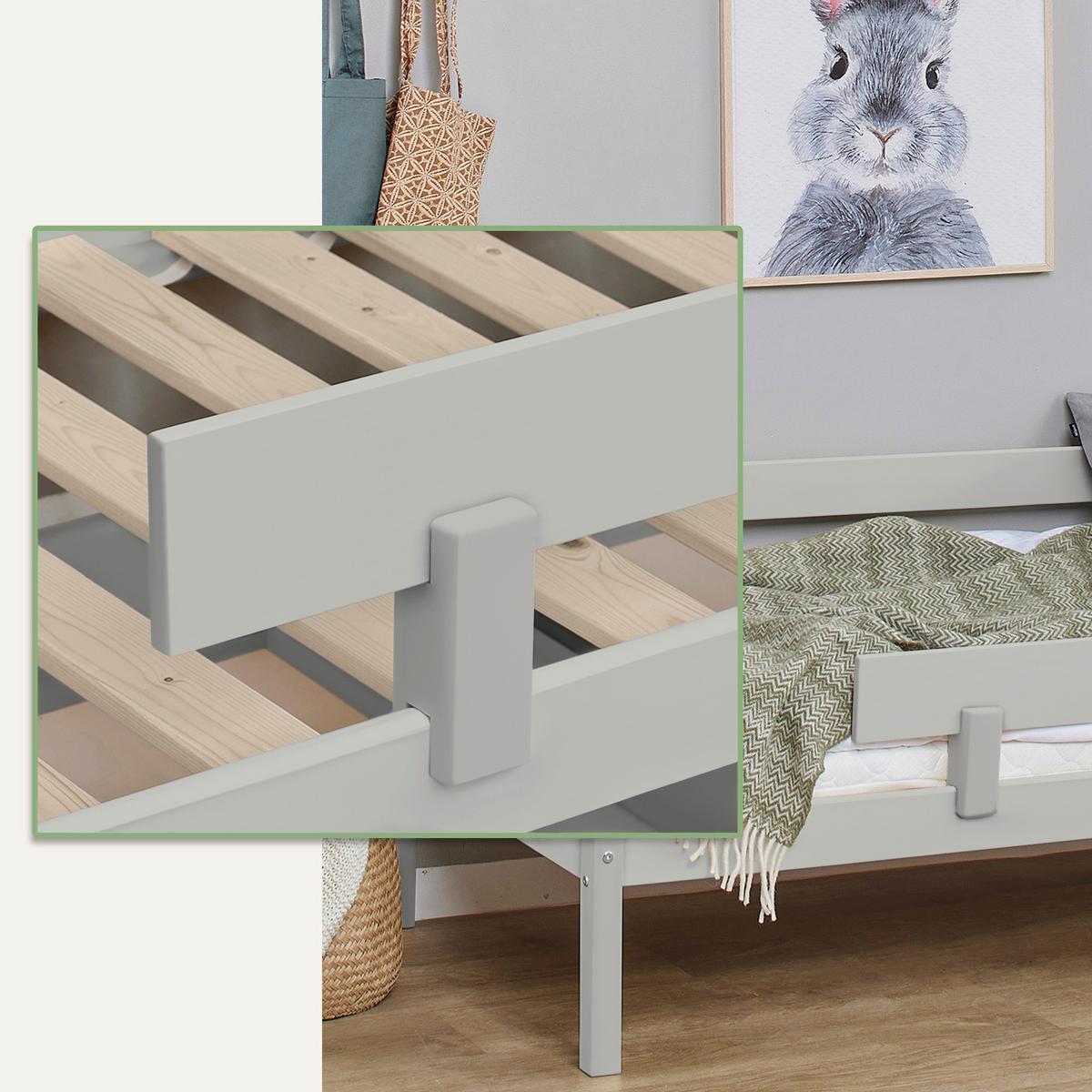 Bettschutzgitter Eco Comfort Grau, B: 100 Cm - Grau, MODERN, Holz (100/22,5/4cm) - MID.YOU