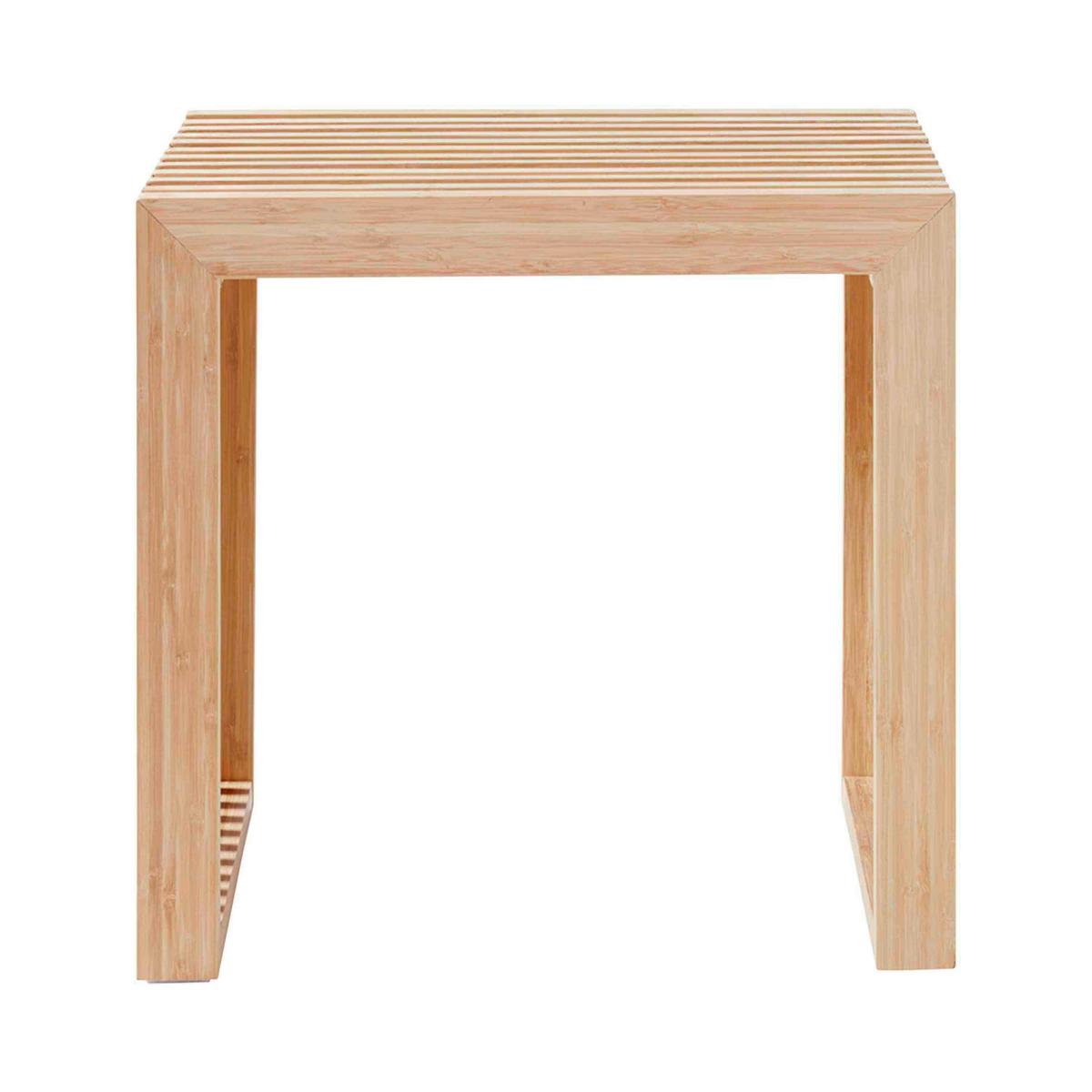 HOCKER RIB - Beigebraun, KONVENTIONELL, Holz (45/43/35cm) - MID.YOU