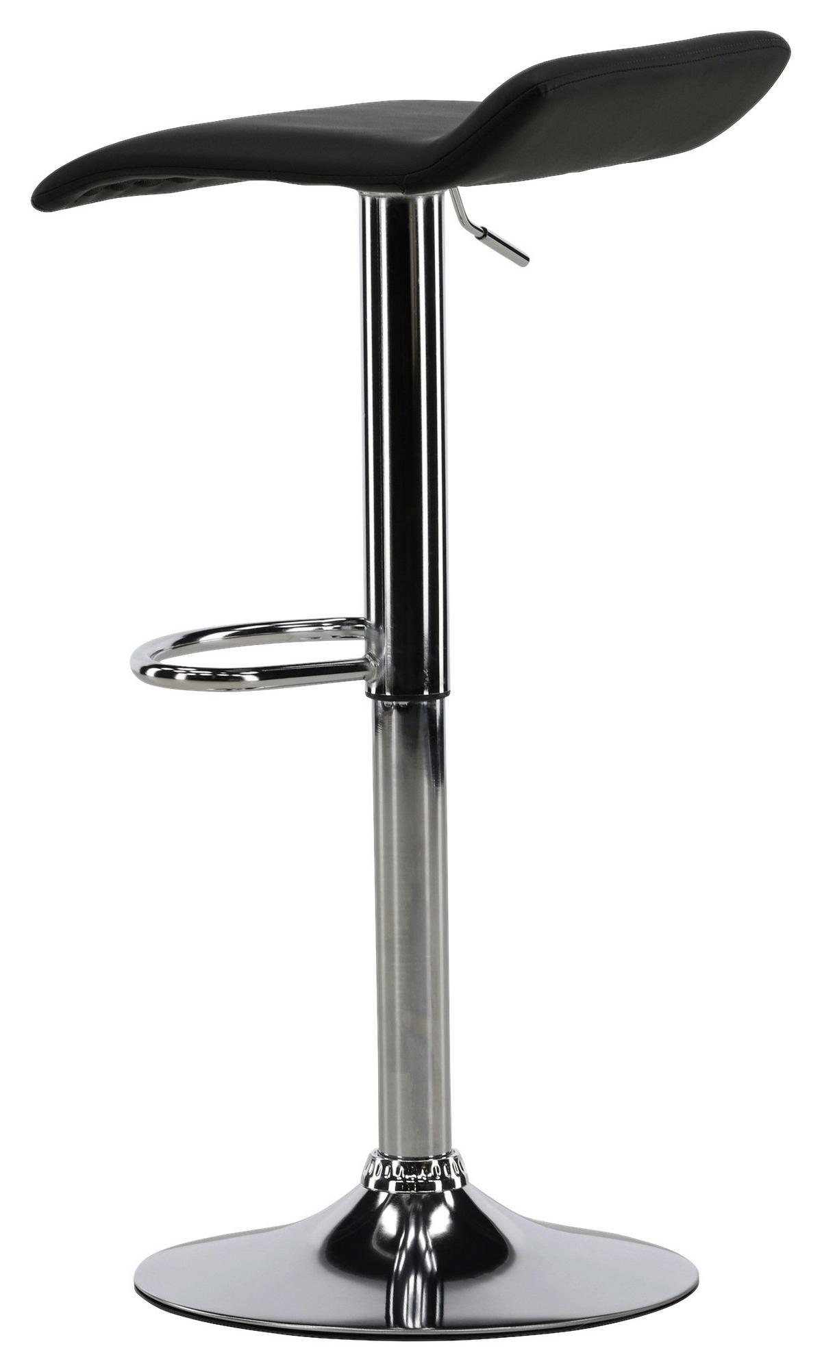 Barhocker-set Jonna - Silberfarben/Schwarz, Design, Textil/Metall (38/84/38cm) - Livetastic