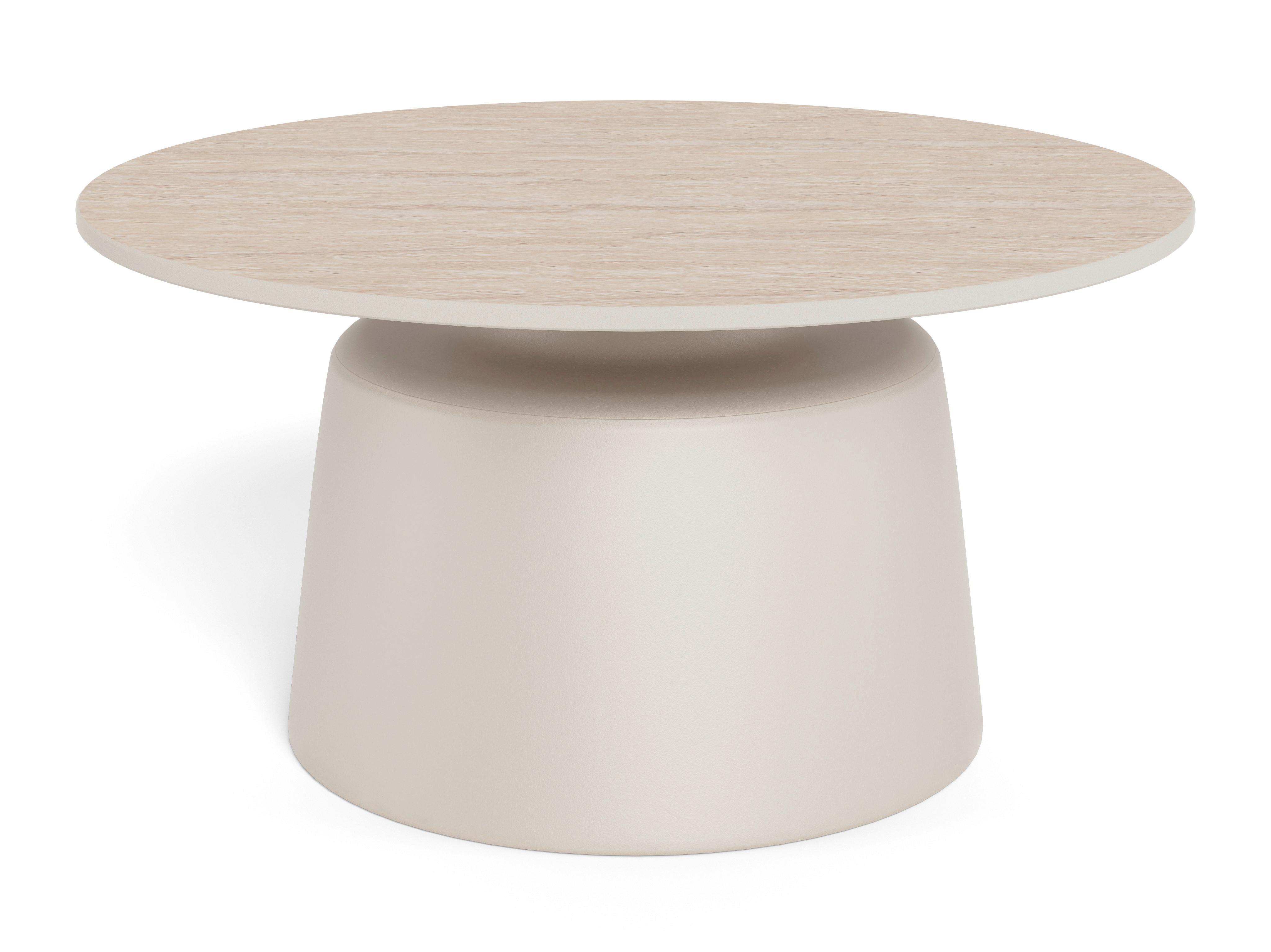 COUCHTISCH Santorini Grau/Beige L: 70cm - Beige/Schwarz, Design, Keramik/Metall (70/70/39cm) - MID.YOU
