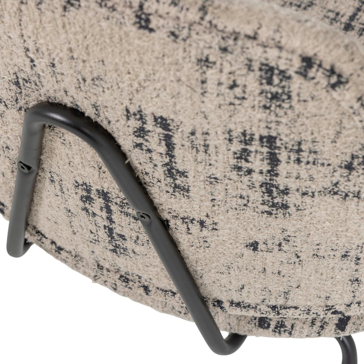 Sessel Aure Beige B: 69cm - Beige/Schwarz, Design, Holz/Textil (69/69/64cm) - Livetastic