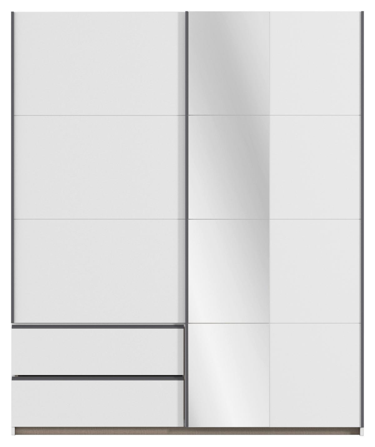 Schwebetürenschrank Stoke Weiß B: 175 cm - Weiß, MODERN, Holzwerkstoff (175/210/59cm) - Rauch Möbel