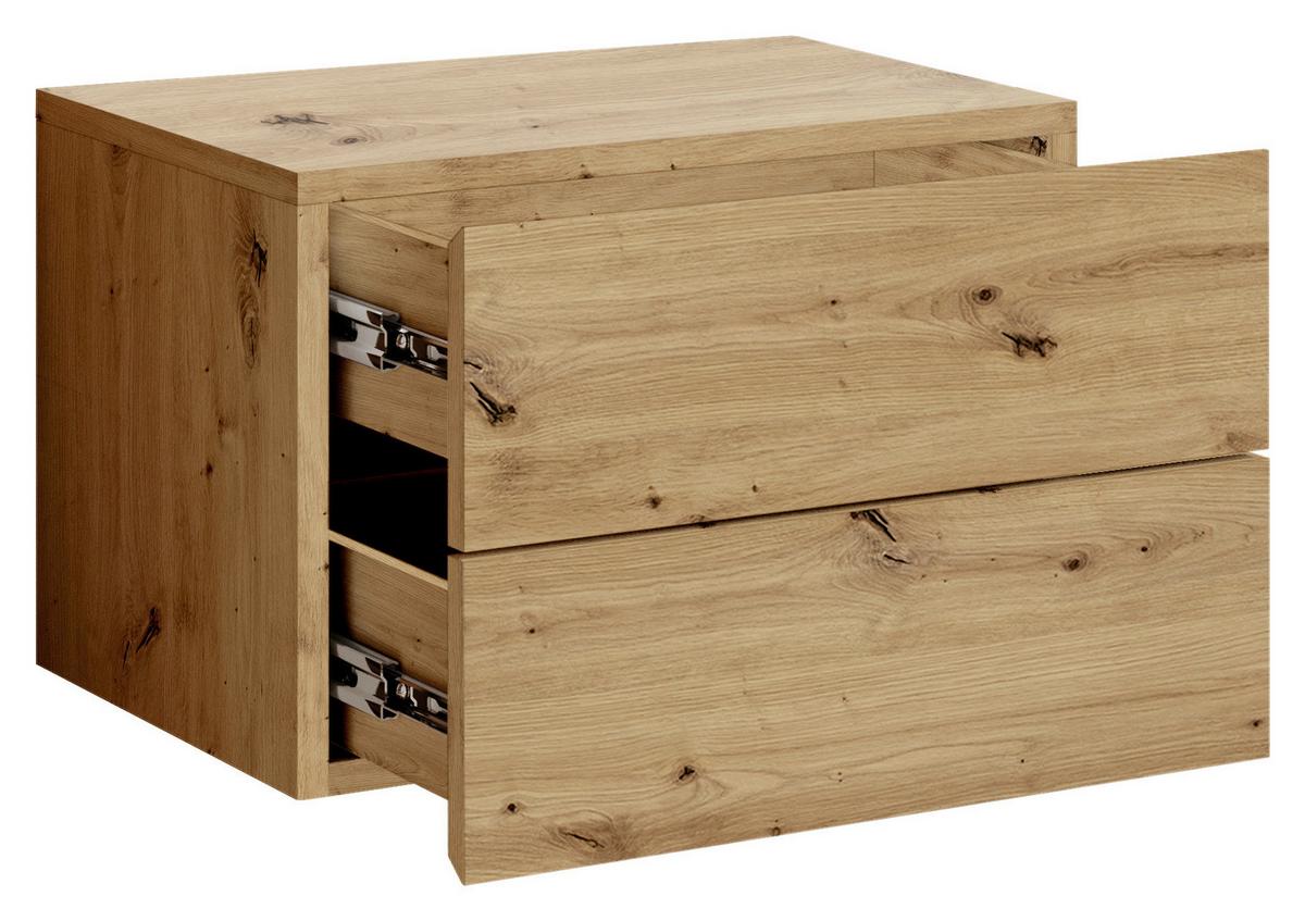 Nachtkästchen Cabo Eiche Artisan - Eiche Artisan, MODERN, Holzwerkstoff (42/28/30cm) - Livetastic