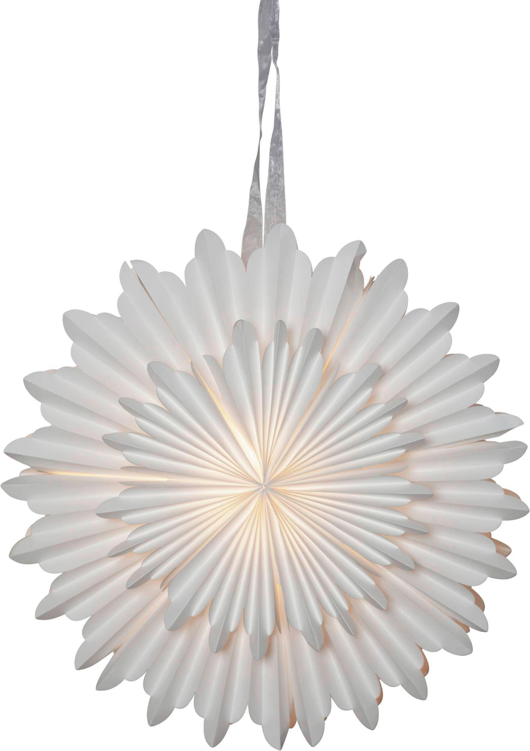 Led-dekoleuchte 411381 Papierstern Weiss - Weiß, Basics, Papier (50/20/50cm) - Eglo