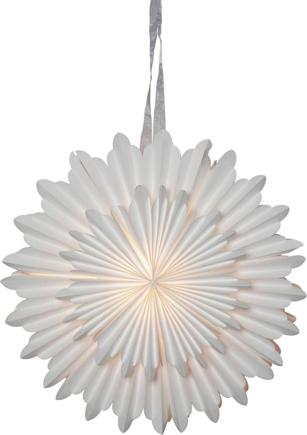 Led-dekoleuchte 411381 Papierstern Weiss - Weiß, Basics, Papier (50/20/50cm) - Eglo