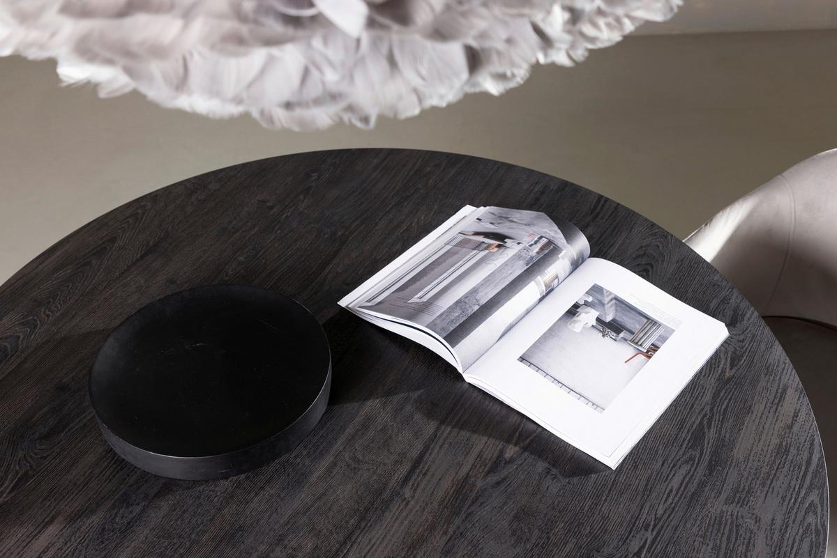Esstisch Lanzo - Schwarz/Braun, Design, Holz (120/120/75cm) - Livetastic