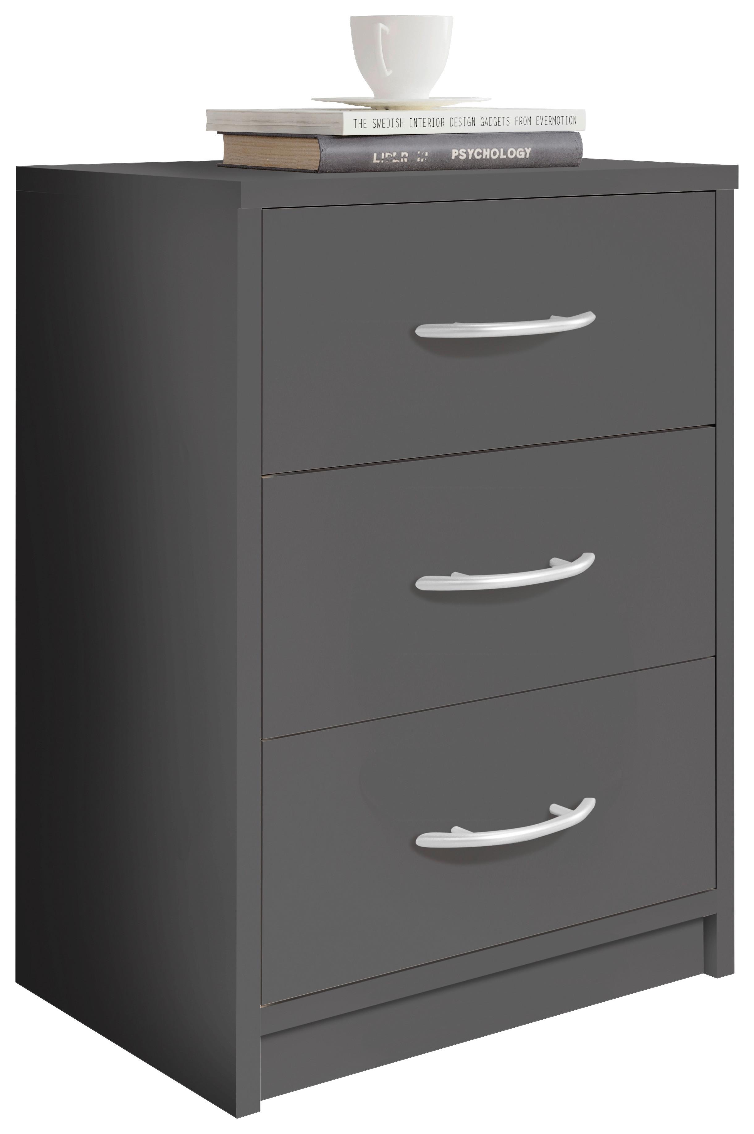 Nachtkästchen Graphitfarben H: 54 cm Pepe - Graphitfarben, Basics (38,5/54/28,2cm) - P & B