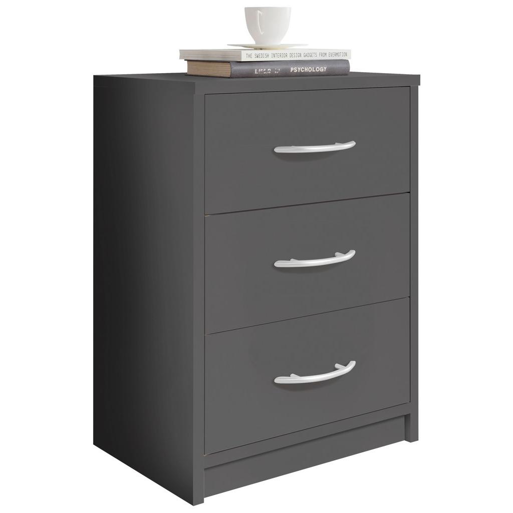 Nachtkästchen Graphitfarben H: 54 Cm Pepe