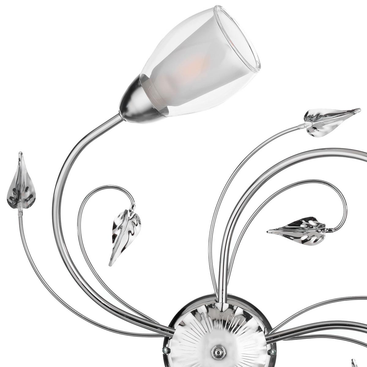 Deckenleuchte Luci Chromfarben D: 60 Cm - Chromfarben, Basics, Glas/Metall (60/20cm)