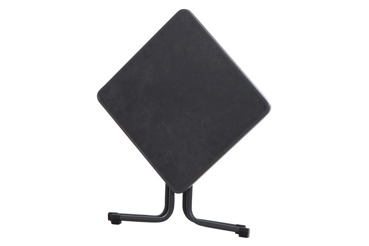 Gartentisch Klappbar Stahl, Holzwerkstoff L: 70 Cm - Anthrazit, KONVENTIONELL, Holzwerkstoff/Metall (70/70/71cm) - Siena Garden