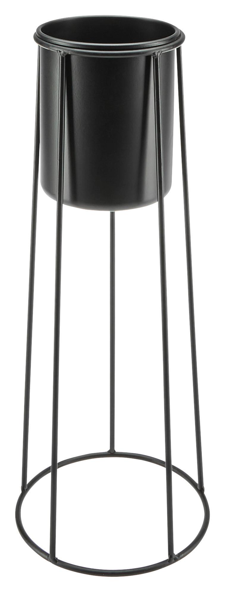 Luca Bessoni Übertopf Rachele Eisen Schwarz In- & Outdoor Ø18 cm