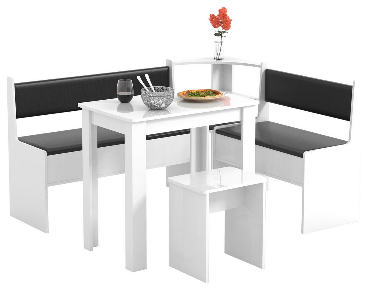 Eckbankgruppe Esal Weiß S: 153 cm - Weiß, MODERN, Holzwerkstoff (153/115cm) - MID.YOU