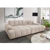 Bigsofa Bosco, Beige B: 304 cm - Beige/Schwarz, MODERN, Textil (304/87/155cm) - Livetastic