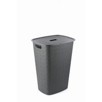koš na prádlo SOFTEX 56 L - tmavě šedá, Basics, plast (34/60/43cm) - Curver