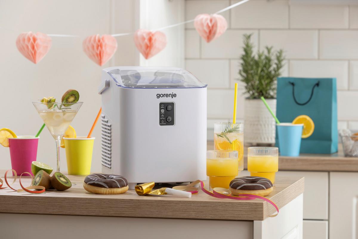EISWÜRFELMASCHINE 120W - Weiß, Basics, Kunststoff/Metall (26,8/21,8/29cm) - Gorenje