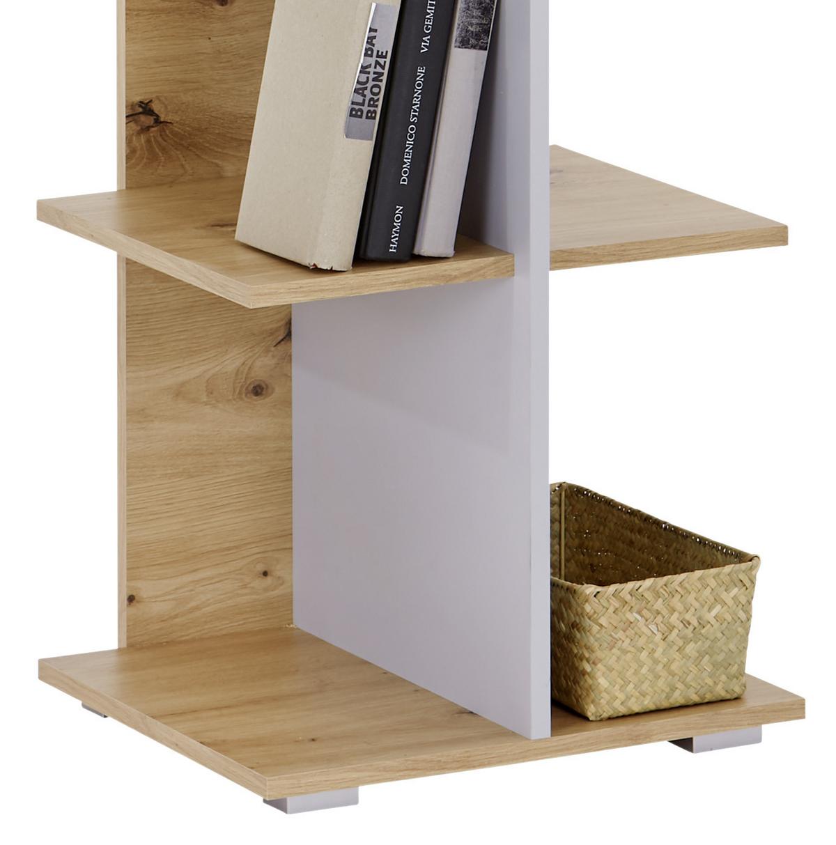 Regal Johnny B: 45 cm Eiche Dekor/Grau - Eichefarben/Grau, MODERN, Holzwerkstoff (45/179,6/40cm)