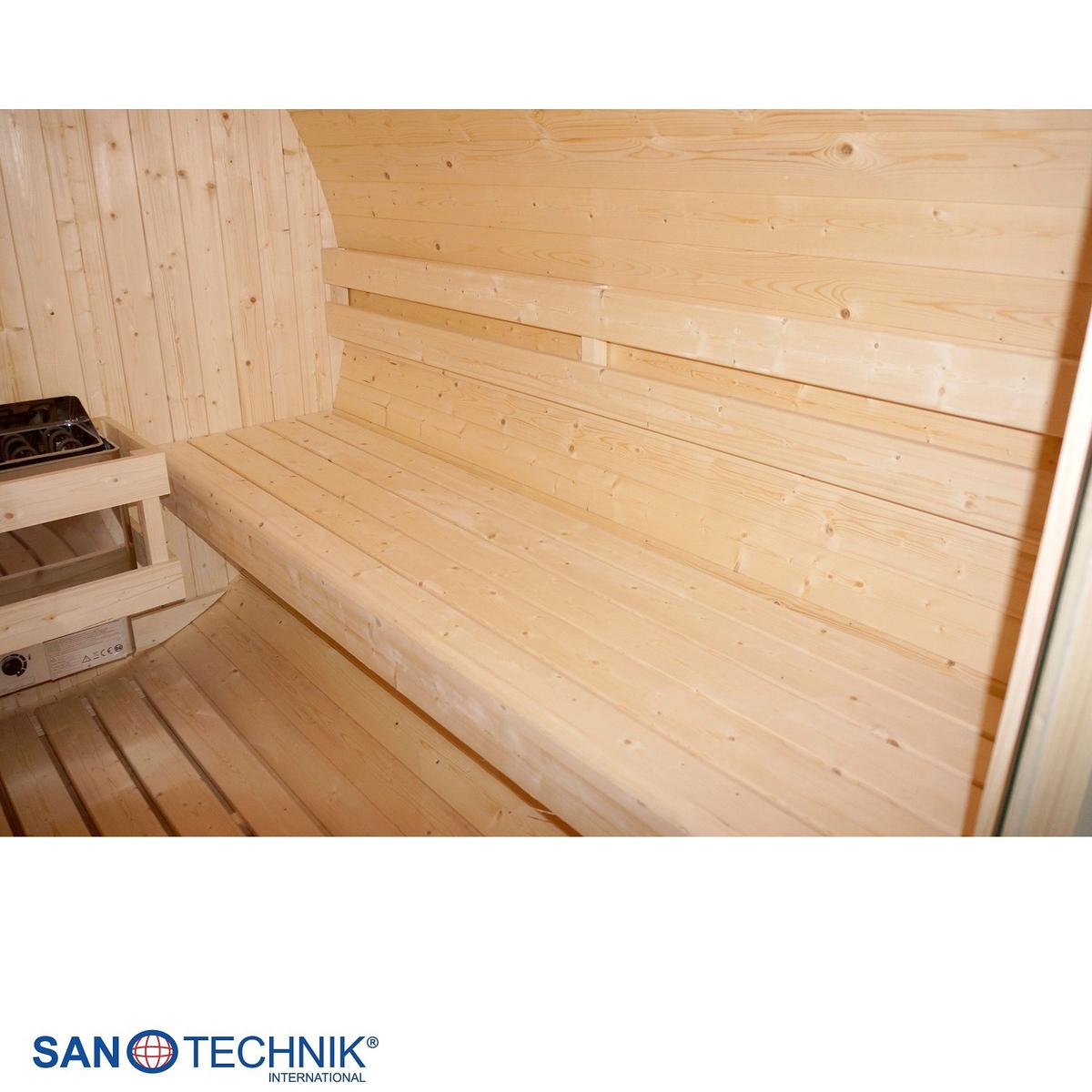 SAUNAFASS Tromsö Fichtefarben B: 220 cm - Fichtefarben, KONVENTIONELL, Glas/Holz (189/220/191,5cm) - Sanotechnik