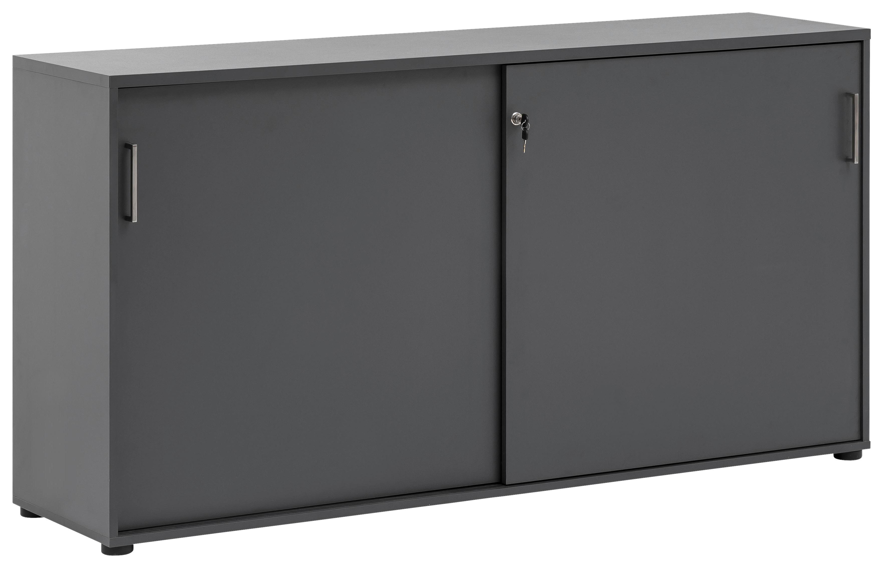 Aktenschrank versperrbar Serie 1500 Anthrazit B: 160 cm - Anthrazit, KONVENTIONELL, Holzwerkstoff (160/84,2/41cm) - MID.YOU