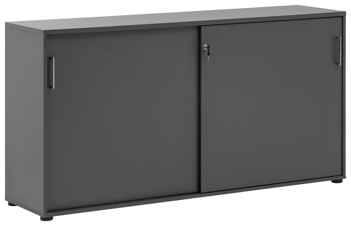 Aktenschrank Versperrbar Serie 1500 Anthrazit B: 160 Cm - Anthrazit, KONVENTIONELL, Holzwerkstoff (160/84,2/41cm) - MID.YOU