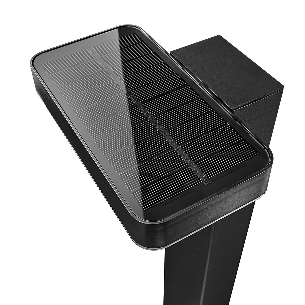 Solarleuchte Rica Square Garden Schwarz - Schwarz, Basics, Kunststoff (15/60cm) - Nordlux